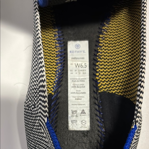 Rothy's Black and Yellow Flats with Knit Upper sz 6.5 - Picture 2 of 5